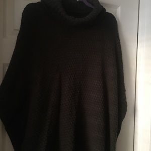 Forever 21 olive green poncho sweater .. one size